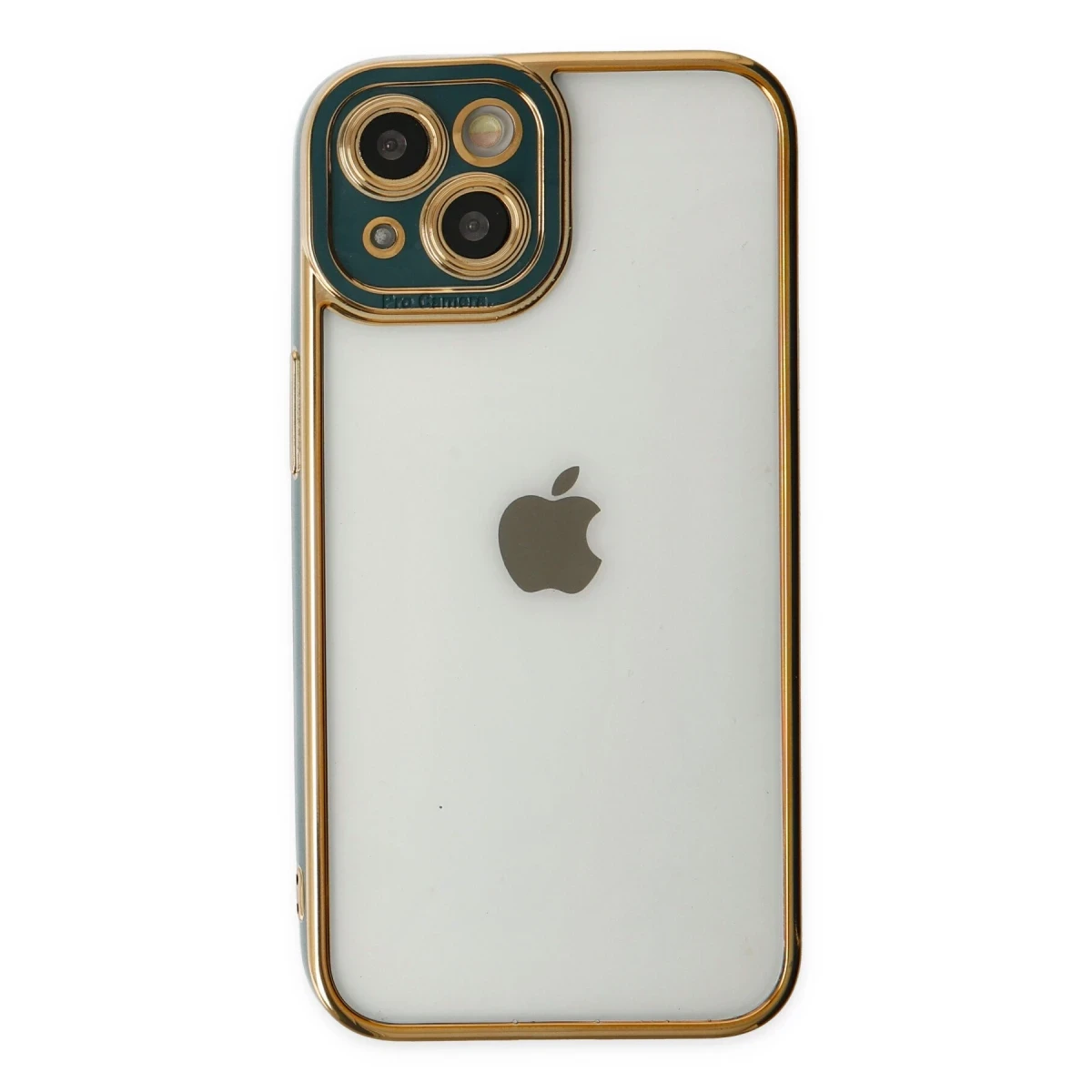 Apple iPhone 14 Plus Kılıf Liva Lens Silikon - Yeşil
