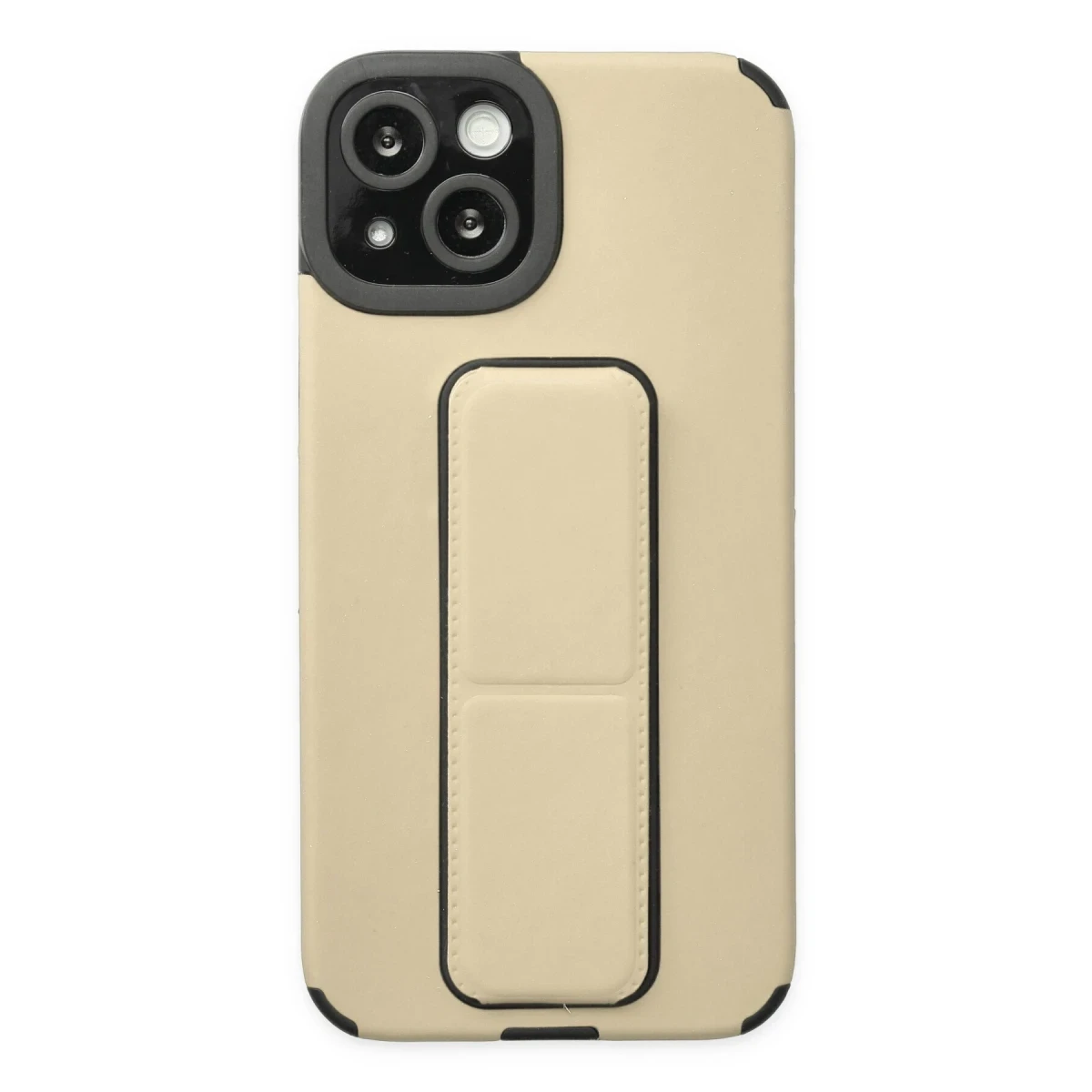 Apple iPhone 14 Plus Kılıf Mega Standlı Silikon - Gold