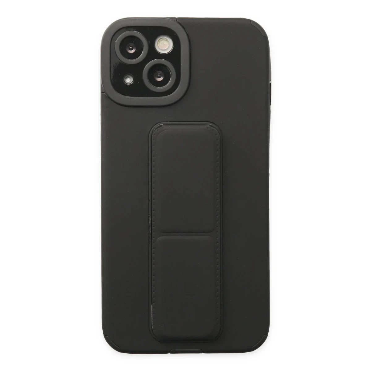 Apple iPhone 14 Plus Kılıf Mega Standlı Silikon - Siyah