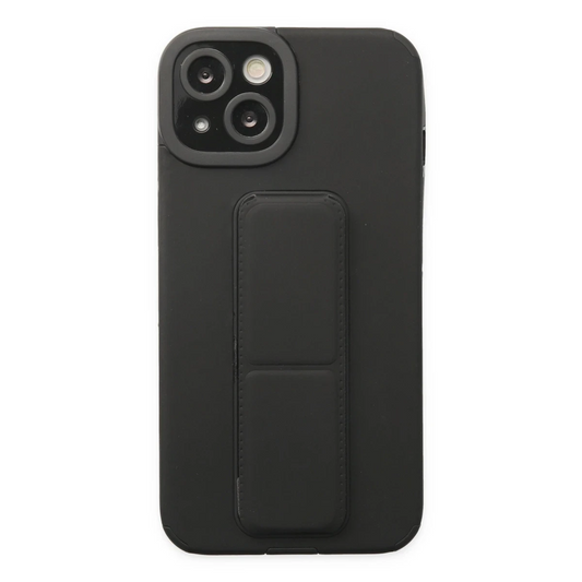 Apple iPhone 14 Plus Kılıf Mega Standlı Silikon - Siyah
