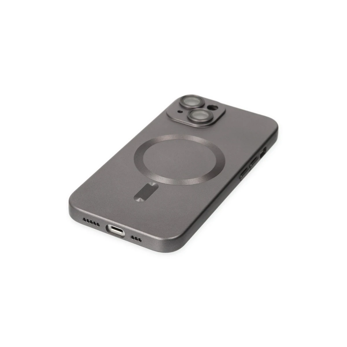 Apple iPhone 14 Plus Kılıf Moshi Lens Magneticsafe Silikon - Füme