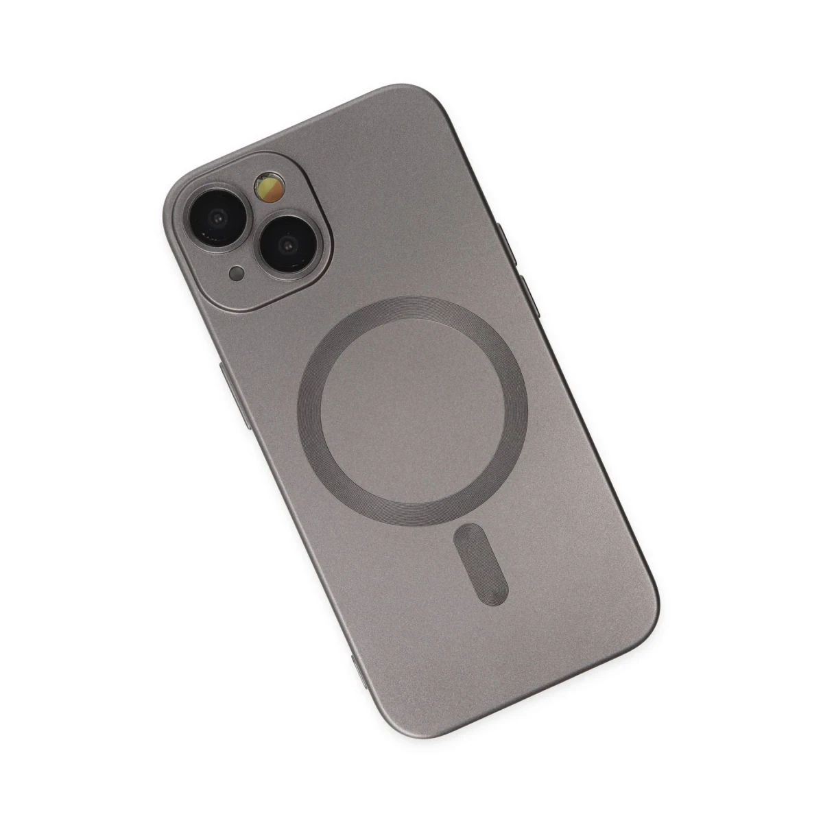 Apple iPhone 14 Plus Kılıf Moshi Lens Magneticsafe Silikon - Füme