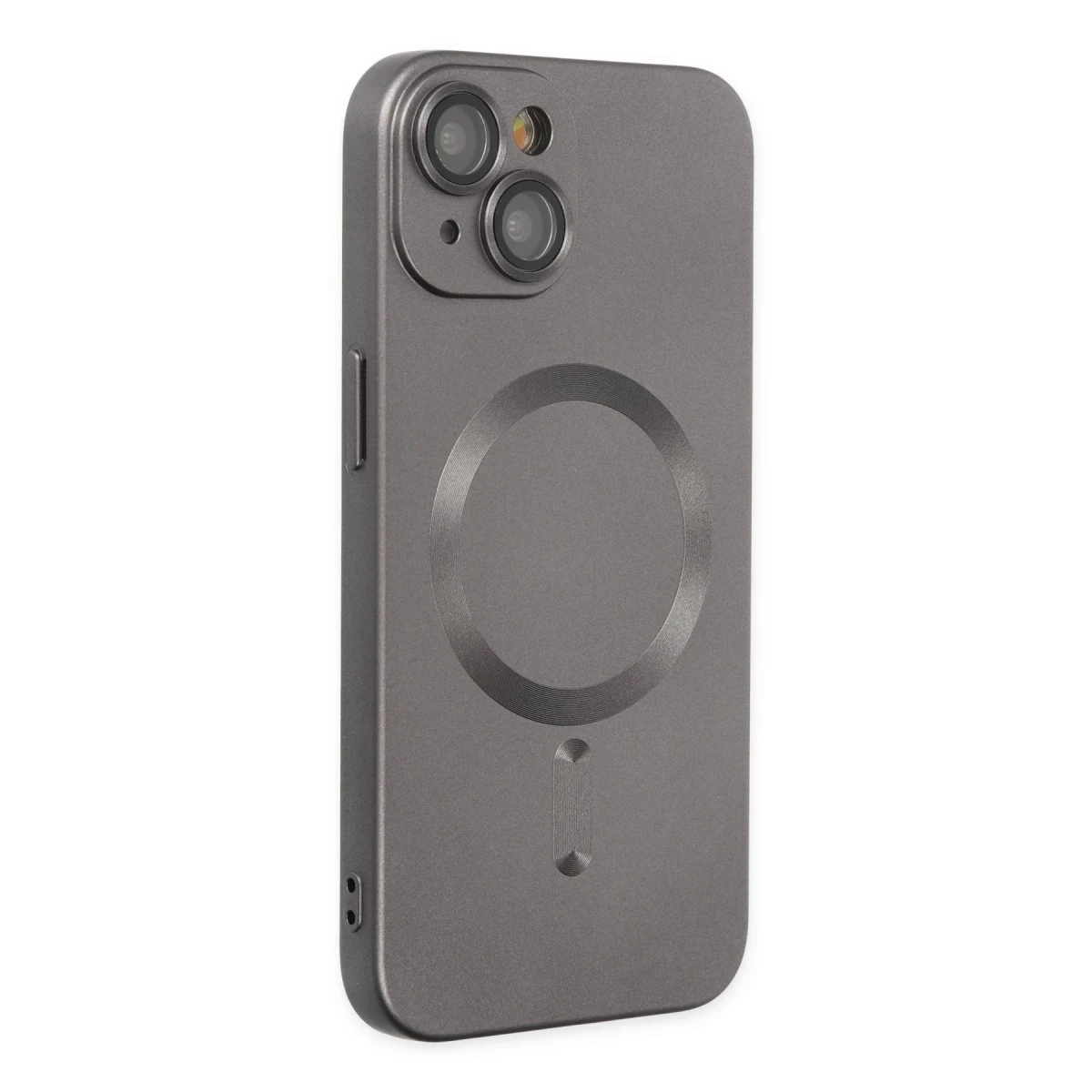 Apple iPhone 14 Plus Kılıf Moshi Lens Magneticsafe Silikon - Füme