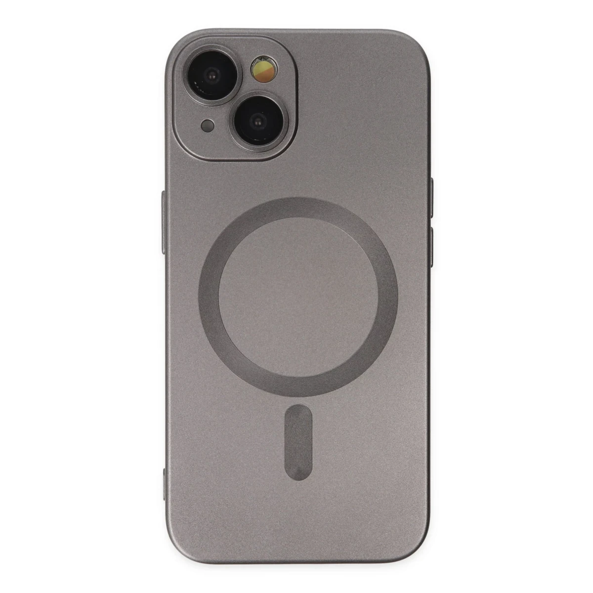 Apple iPhone 14 Plus Kılıf Moshi Lens Magneticsafe Silikon - Füme