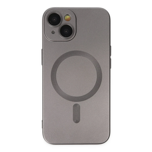 Apple iPhone 14 Plus Kılıf Moshi Lens Magneticsafe Silikon - Füme