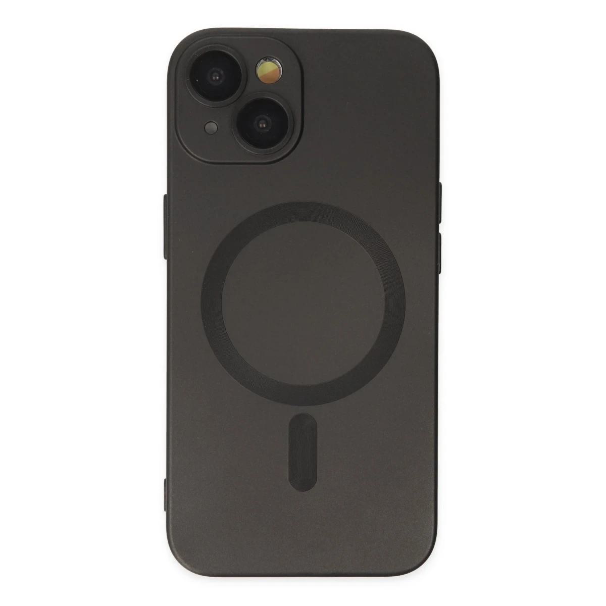 Apple iPhone 14 Plus Kılıf Moshi Lens Magneticsafe Silikon - Siyah