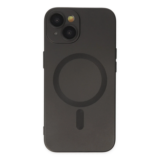 Apple iPhone 14 Plus Kılıf Moshi Lens Magneticsafe Silikon - Siyah