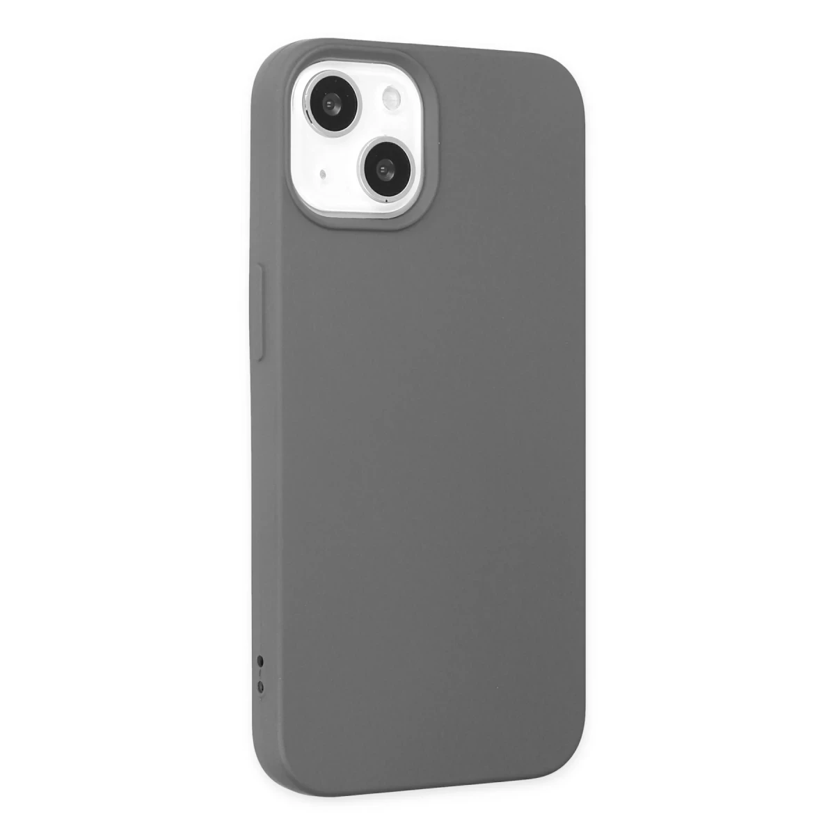 Apple iPhone 14 Plus Kılıf Nano içi Kadife Silikon - Gri
