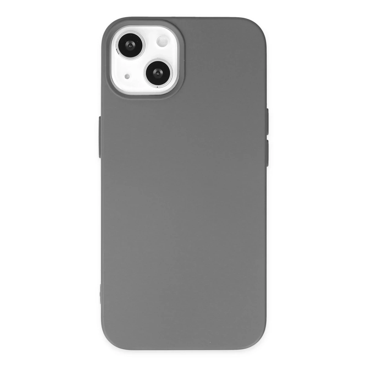 Apple iPhone 14 Plus Kılıf Nano içi Kadife Silikon - Gri