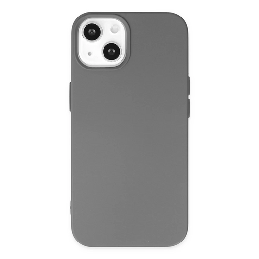 Apple iPhone 14 Plus Kılıf Nano içi Kadife Silikon - Gri