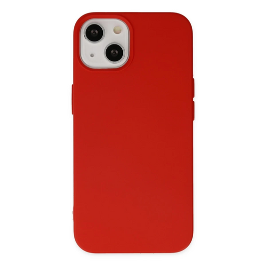 Apple iPhone 14 Plus Kılıf Nano içi Kadife Silikon - Kırmızı