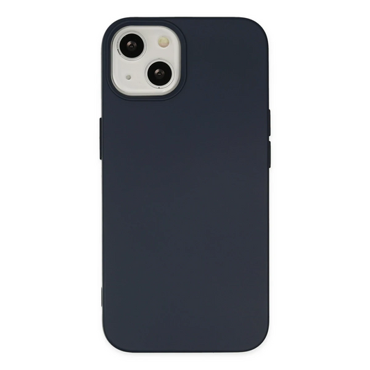 Apple iPhone 14 Plus Kılıf Nano içi Kadife Silikon - Lacivert