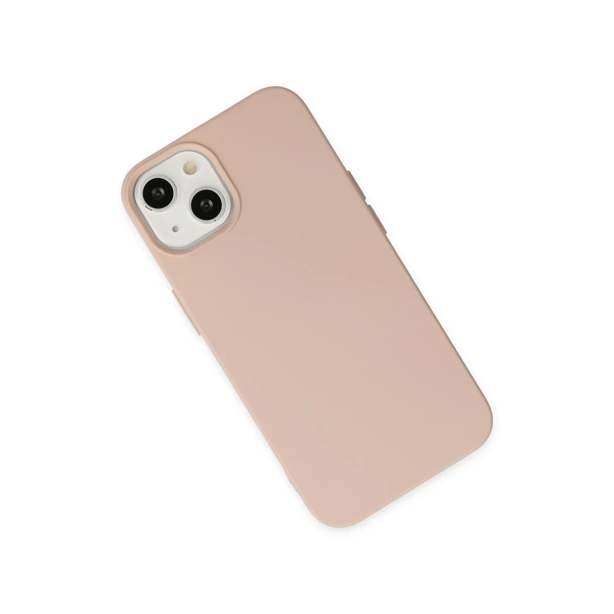 Apple iPhone 14 Plus Kılıf Nano içi Kadife Silikon - Pudra