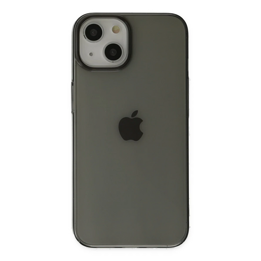 Apple iPhone 14 Plus Kılıf Pc Sert Şeffaf Kapak - Siyah