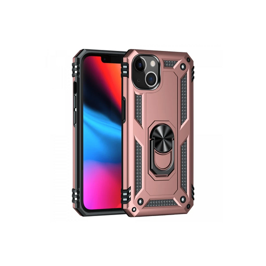 Apple iPhone 14 Plus Kılıf Sofya Yüzüklü Silikon Kapak - Rose