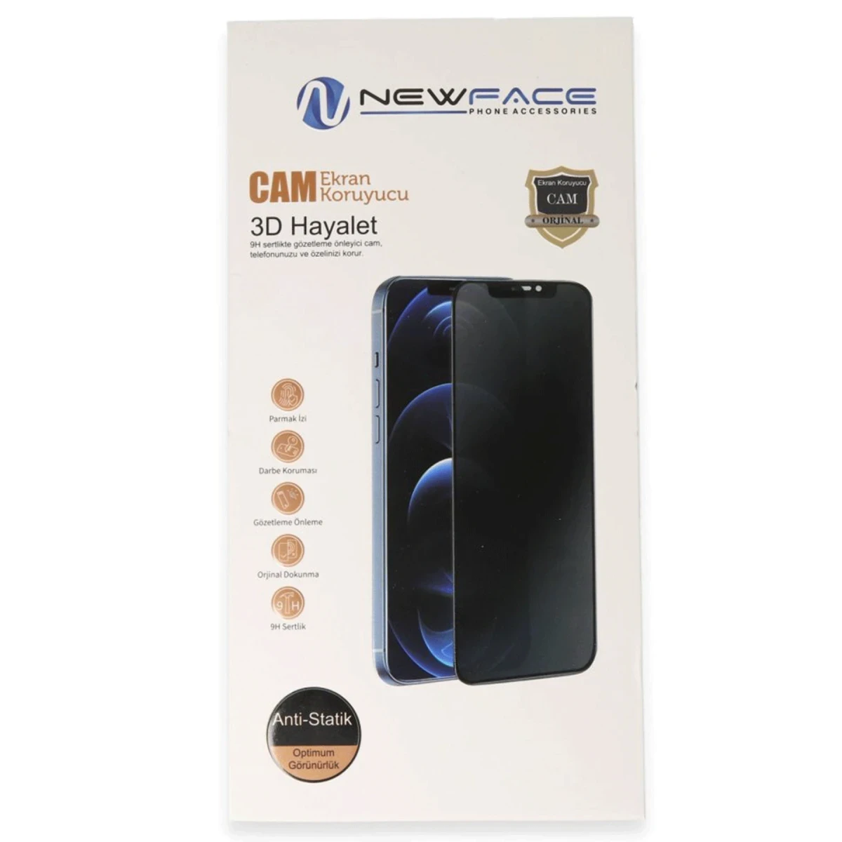 Apple iPhone 14 Pro 3D Antistatik Hayalet Cam Ekran Koruyucu