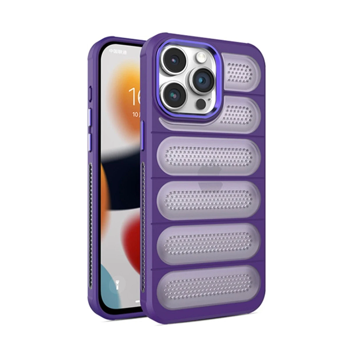 Apple iPhone 14 Pro Kılıf Airmax Silikon Kapak - Derin Mor