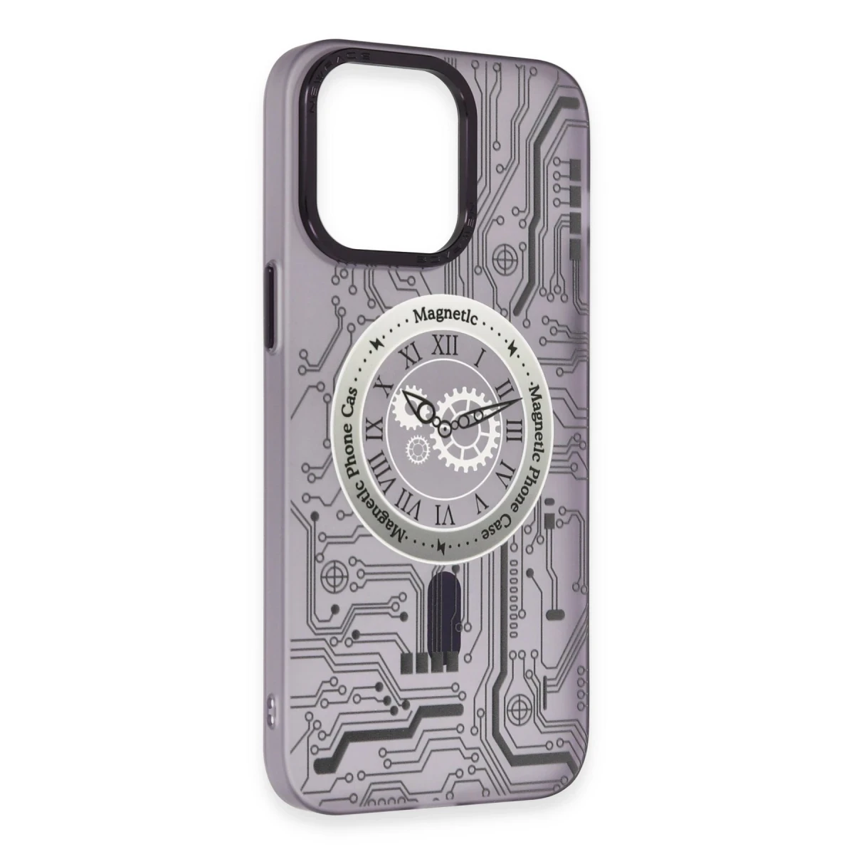 Apple iPhone 14 Pro Kılıf Apollo Magneticsafe Desenli Kapak - Apollo Mor - 5