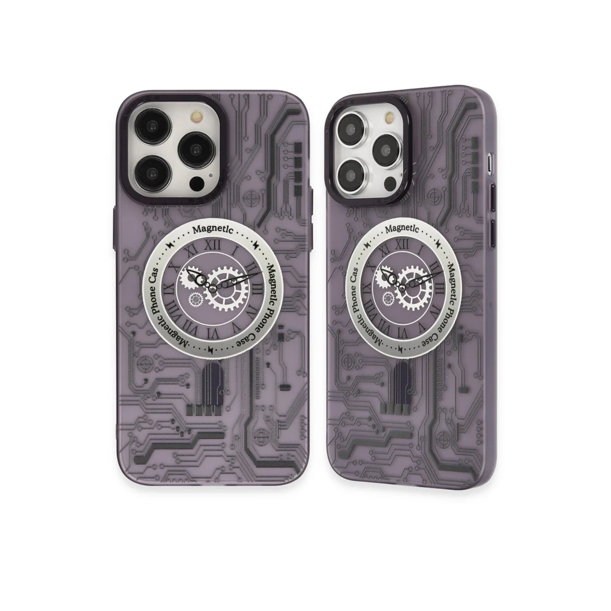 Apple iPhone 14 Pro Kılıf Apollo Magneticsafe Desenli Kapak - Apollo Mor - 5