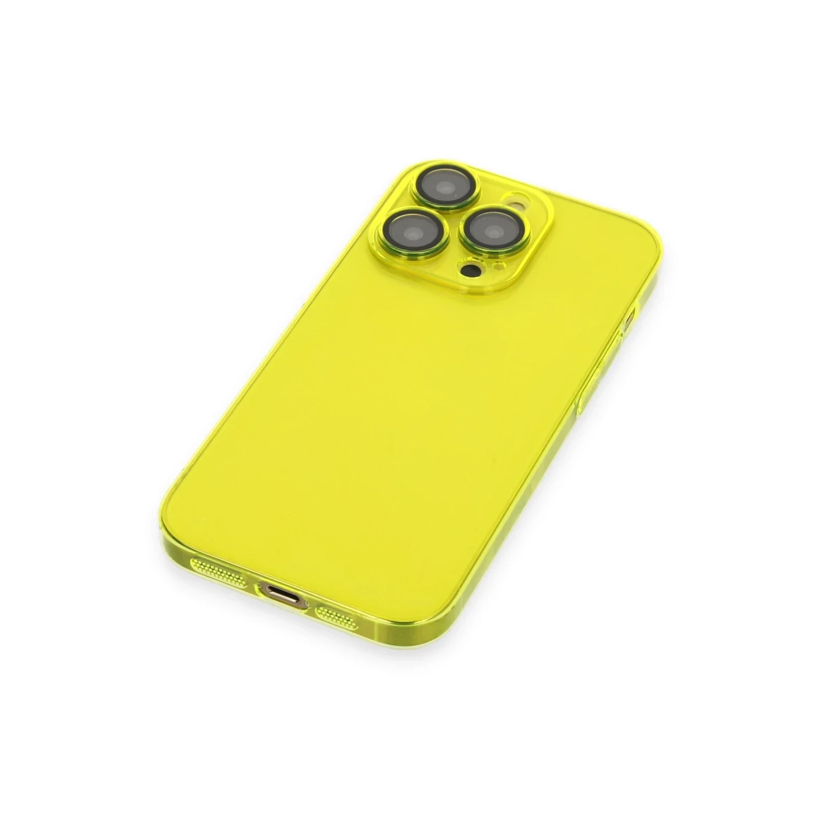 Apple iPhone 14 Pro Kılıf Armada Lensli Kapak - Sarı