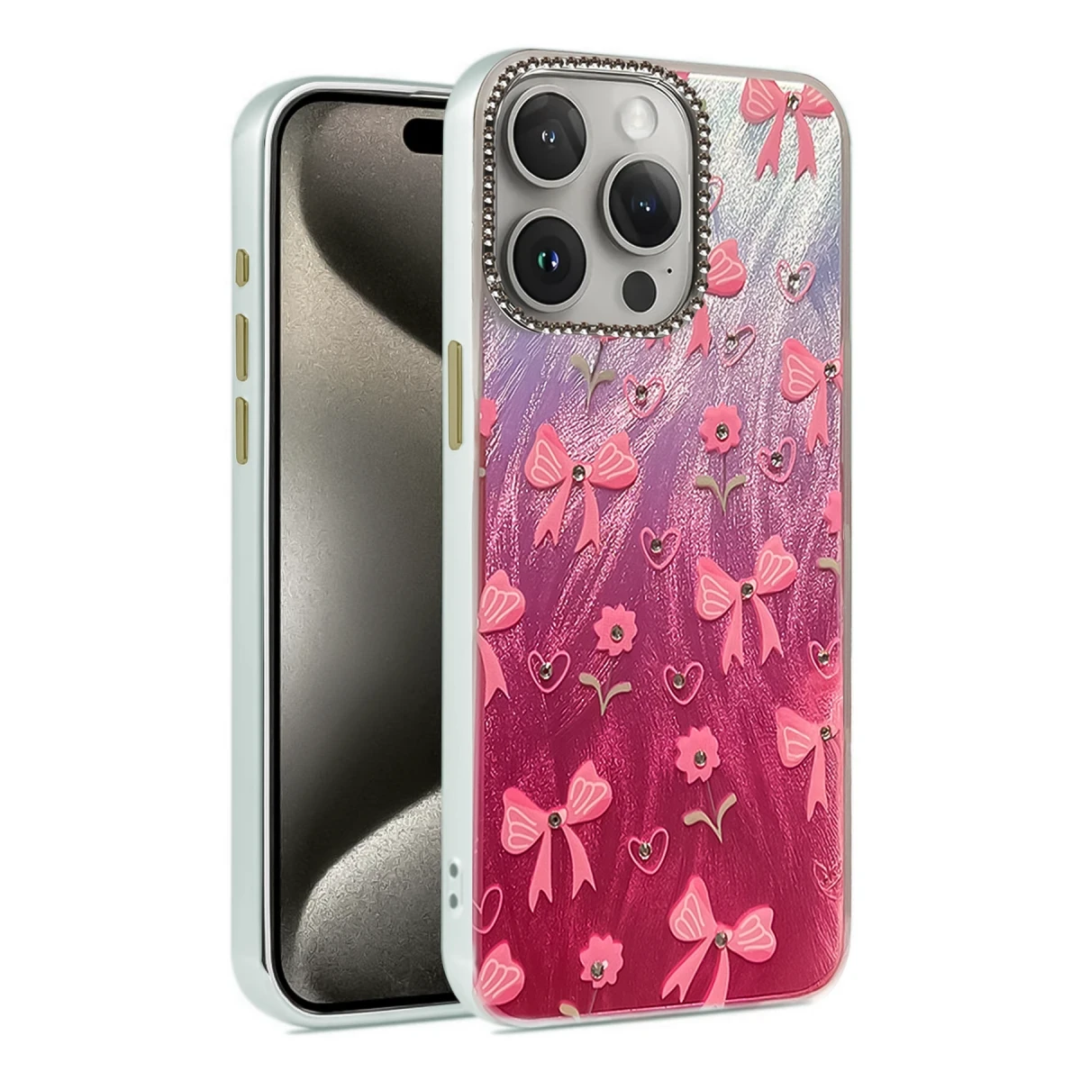 Apple iPhone 14 Pro Kılıf Blade Aynalı Desenli Kapak - Desen 3