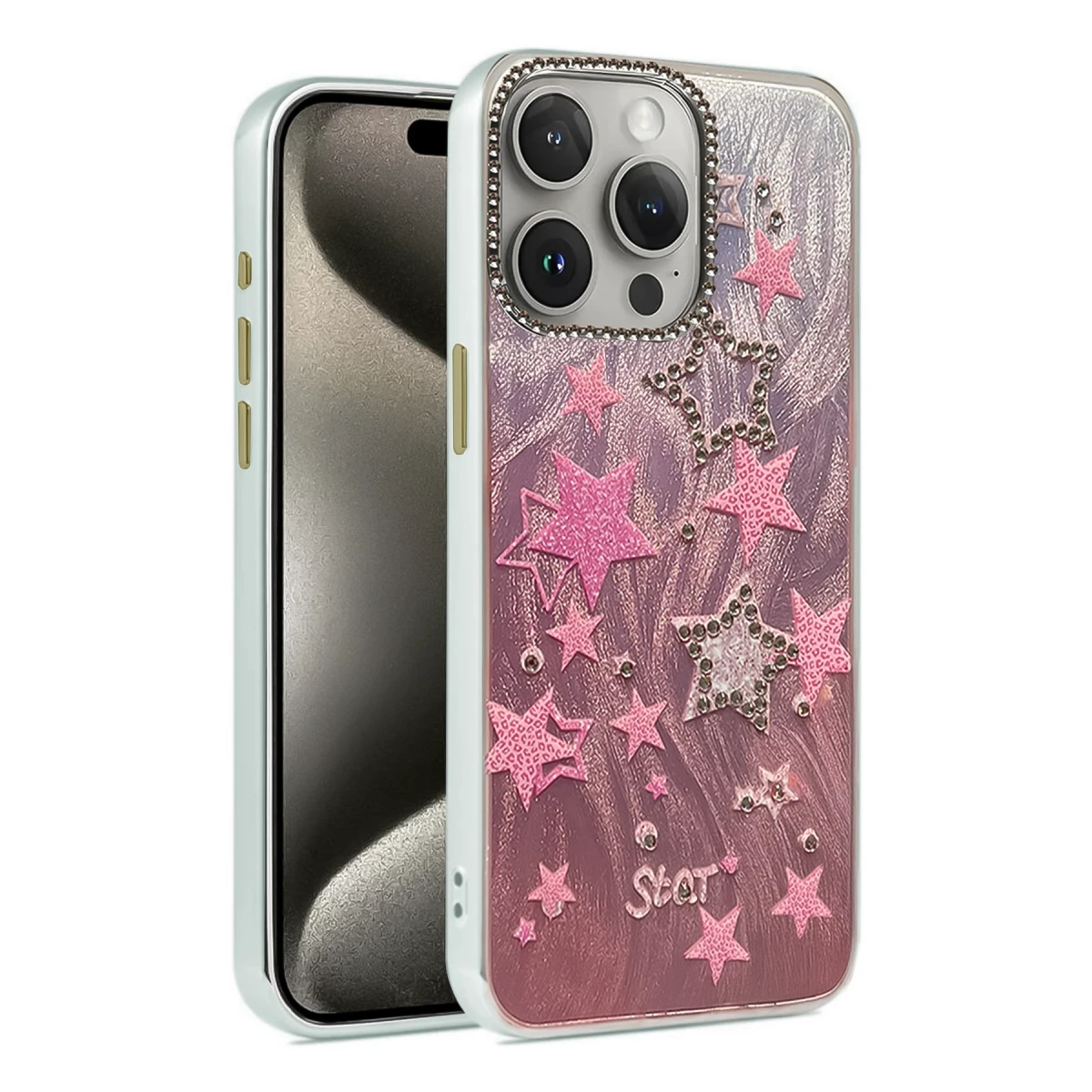 Apple iPhone 14 Pro Kılıf Blade Aynalı Desenli Kapak - Desen 7