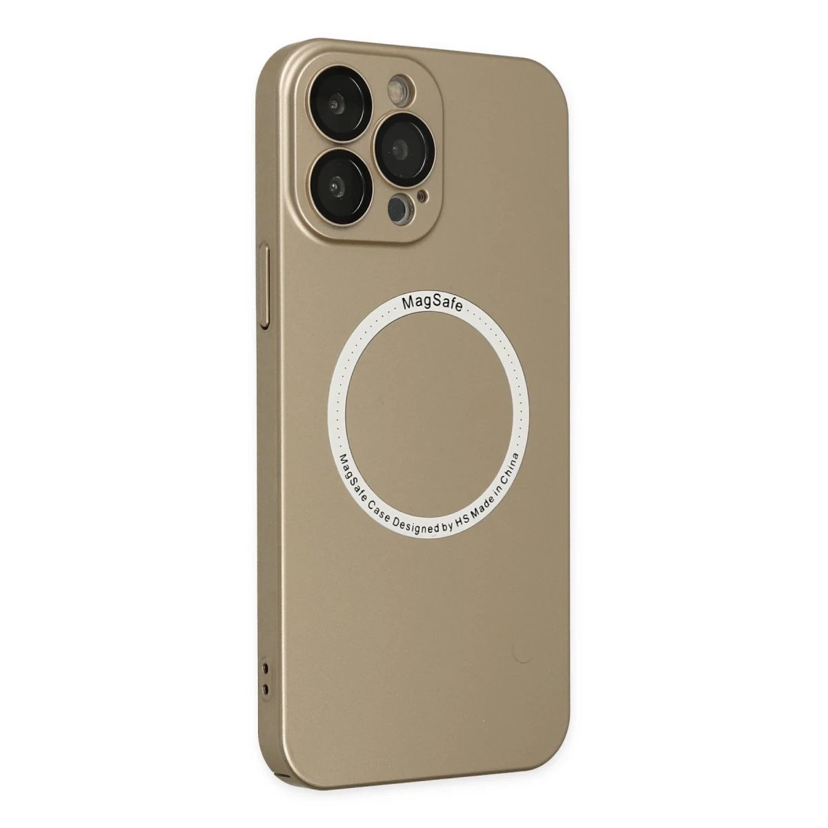 Apple iPhone 14 Pro Kılıf Jack Magneticsafe Lens Silikon - Gold