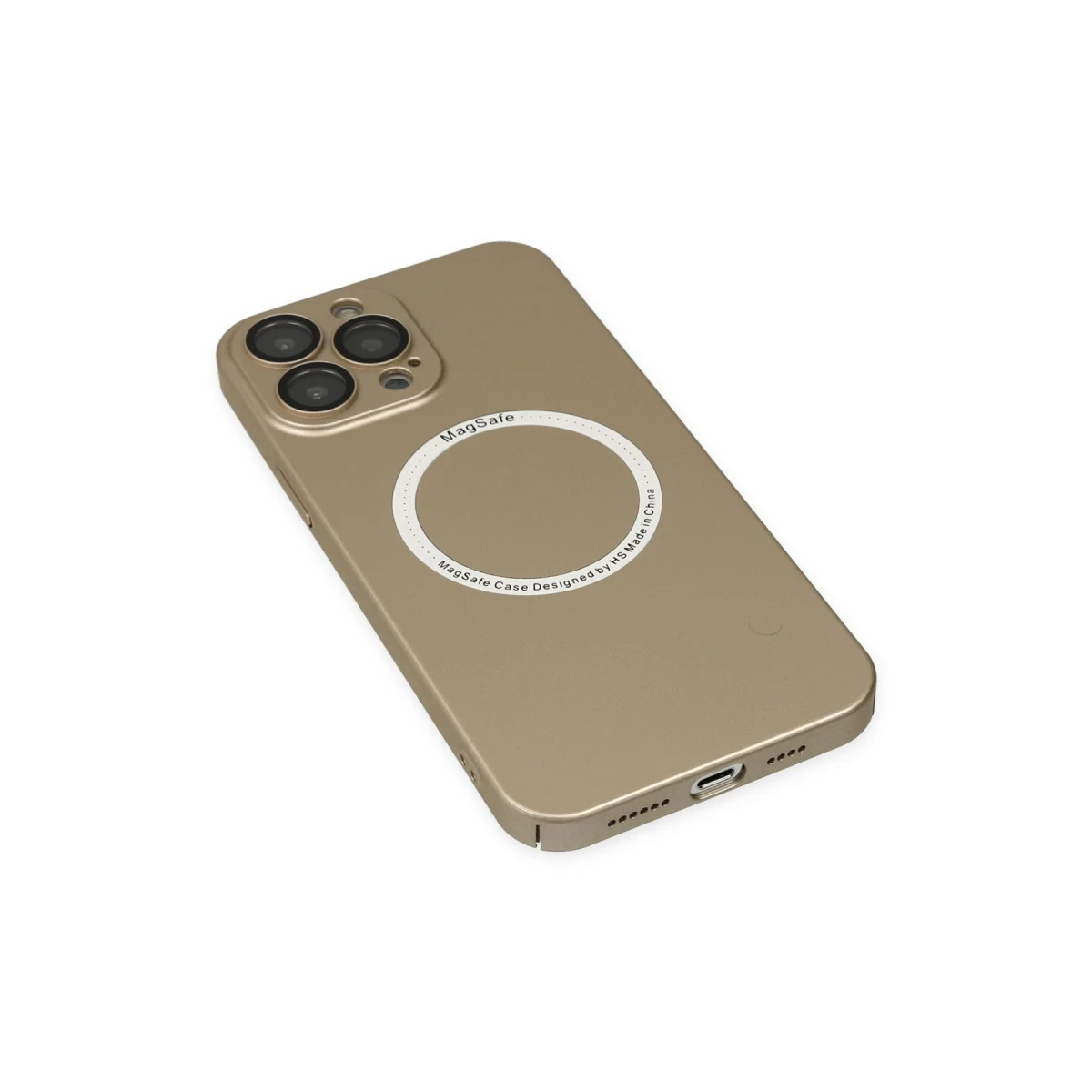 Apple iPhone 14 Pro Kılıf Jack Magneticsafe Lens Silikon - Gold