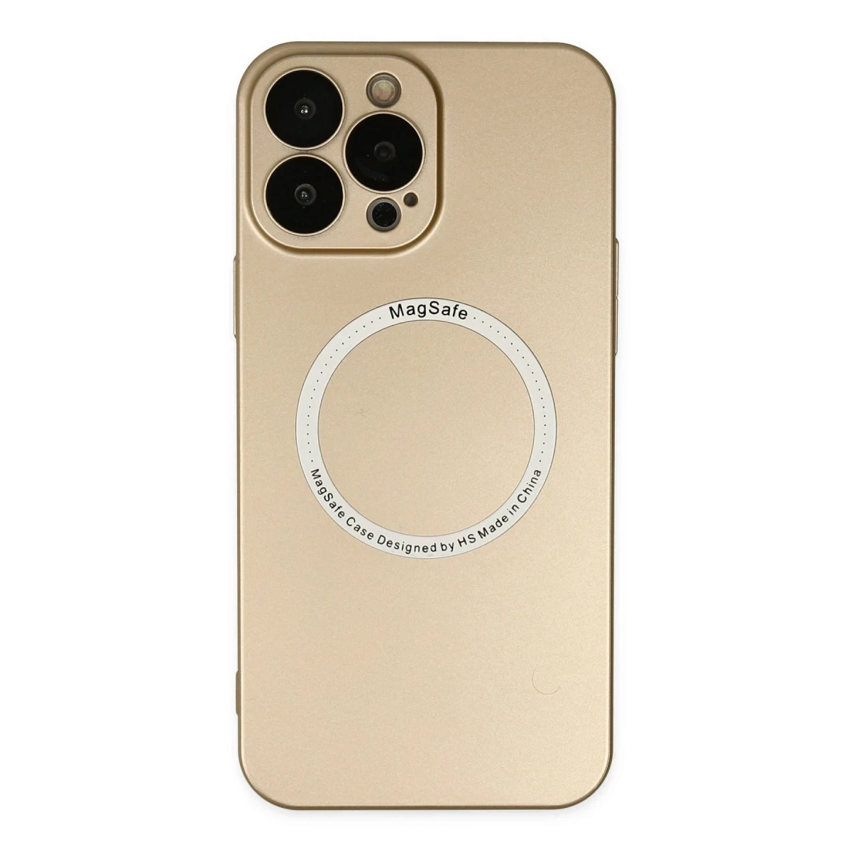 Apple iPhone 14 Pro Kılıf Jack Magneticsafe Lens Silikon - Gold