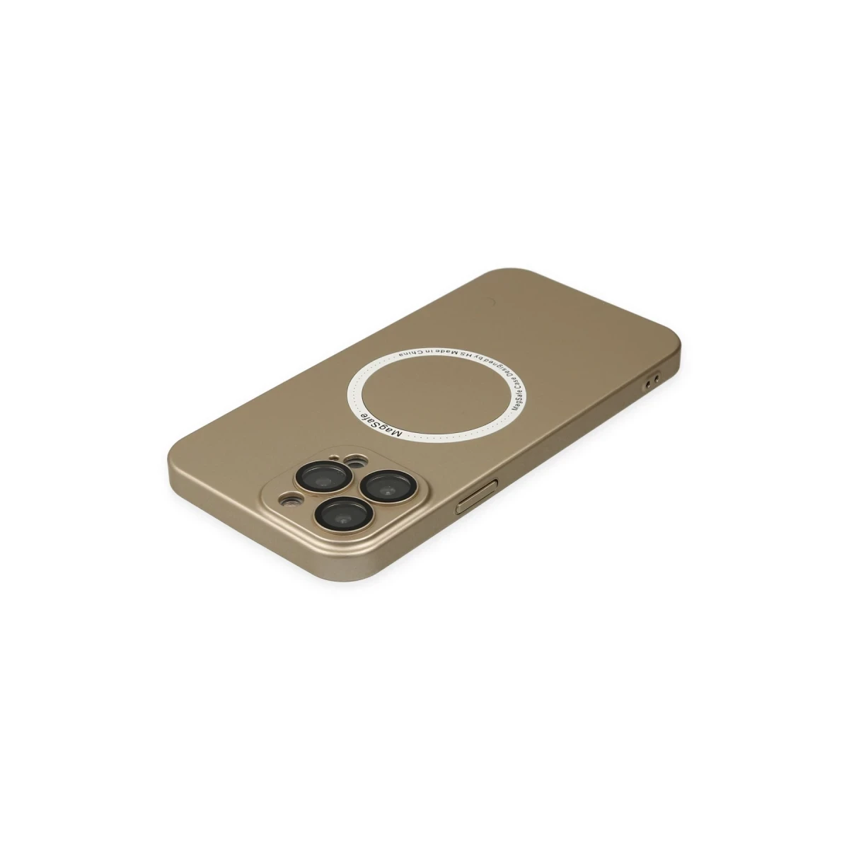 Apple iPhone 14 Pro Kılıf Jack Magneticsafe Lens Silikon - Gold