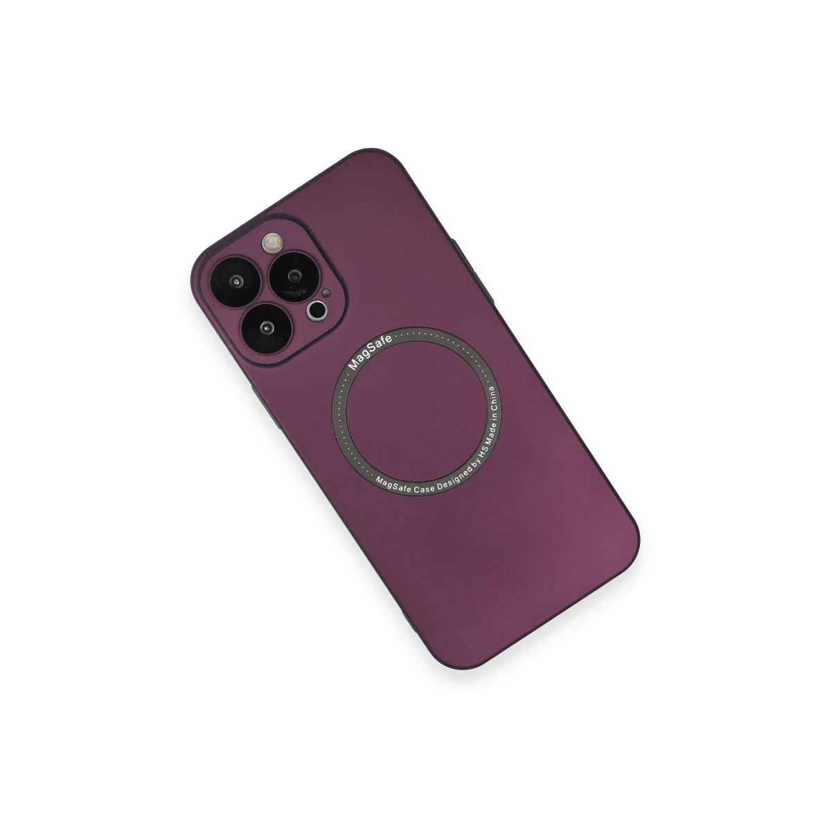 Apple iPhone 14 Pro Kılıf Jack Magneticsafe Lens Silikon - Mürdüm
