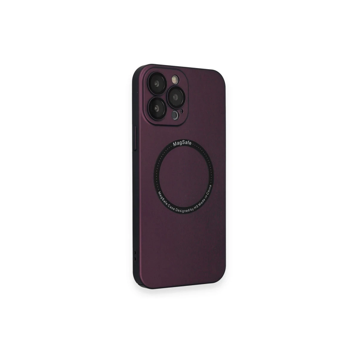 Apple iPhone 14 Pro Kılıf Jack Magneticsafe Lens Silikon - Mürdüm