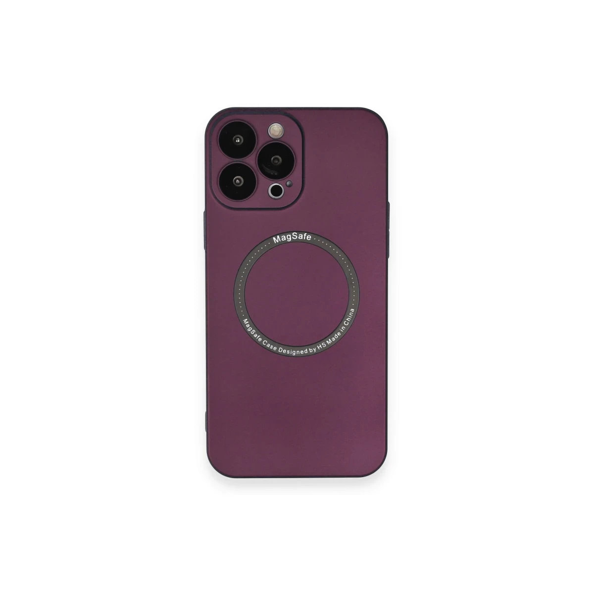 Apple iPhone 14 Pro Kılıf Jack Magneticsafe Lens Silikon - Mürdüm