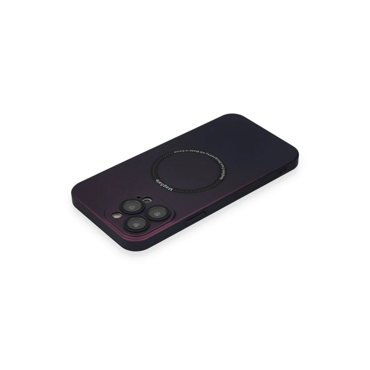 Apple iPhone 14 Pro Kılıf Jack Magneticsafe Lens Silikon - Mürdüm