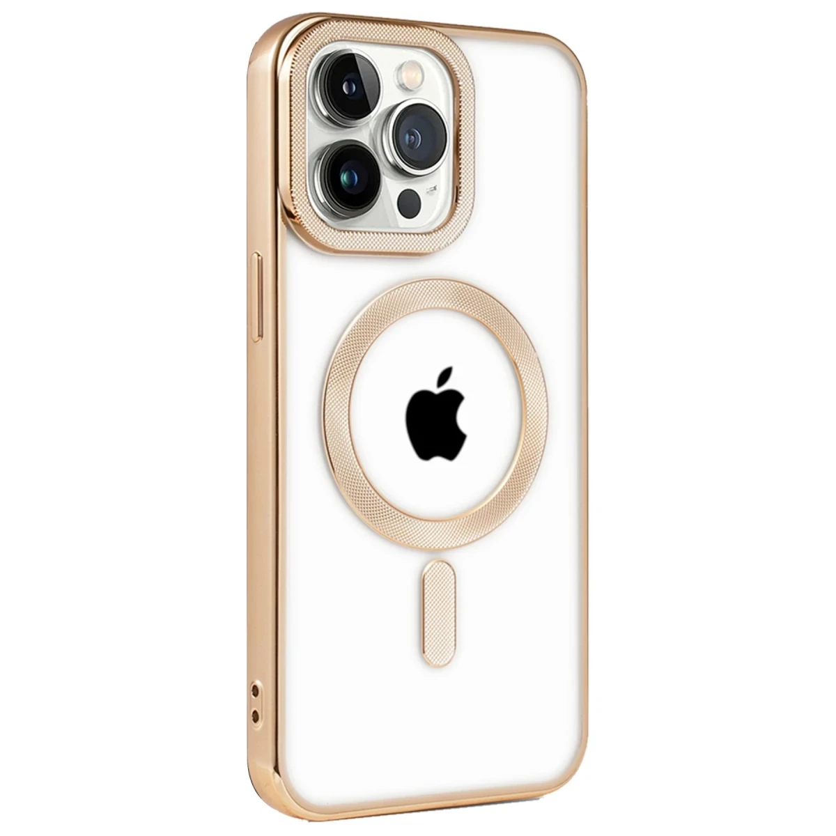 Apple iPhone 14 Pro Kılıf Kronos Magsafe Kapak - Gold