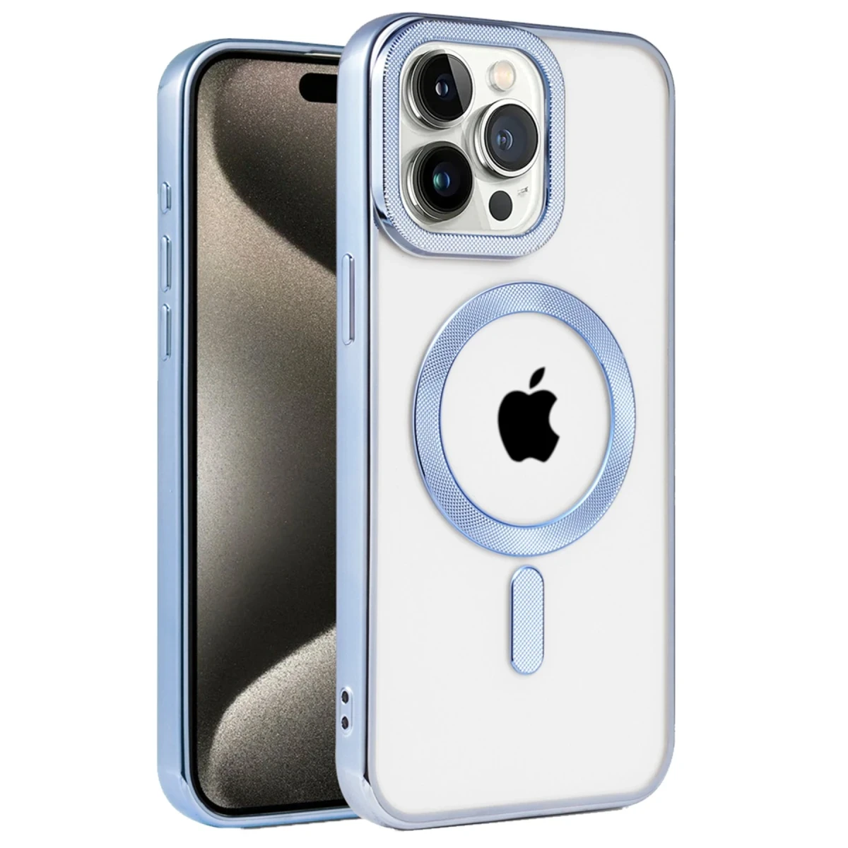 Apple iPhone 14 Pro Kılıf Kronos Magsafe Kapak - Sierra Blue