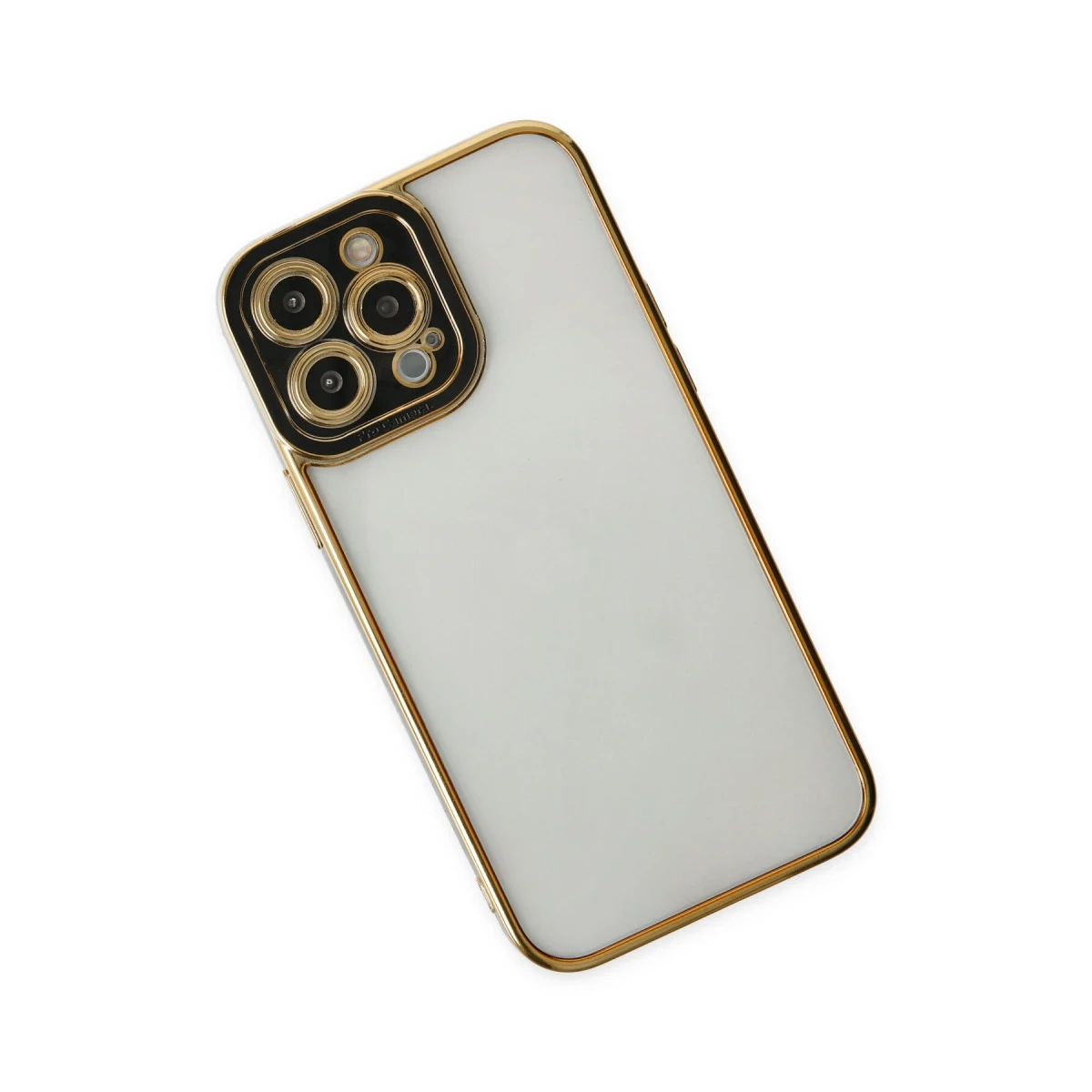 Apple iPhone 14 Pro Kılıf Liva Lens Silikon - Siyah