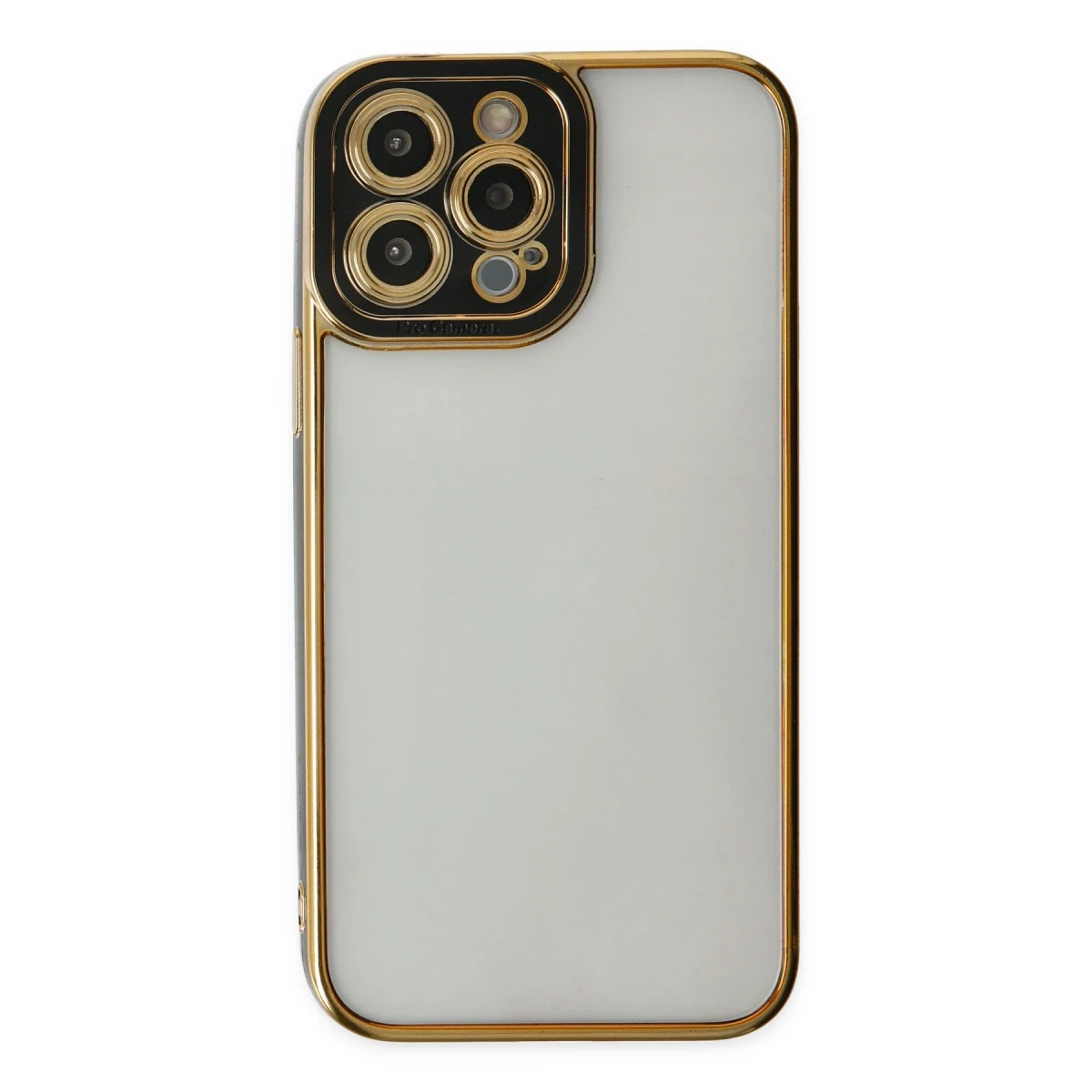 Apple iPhone 14 Pro Kılıf Liva Lens Silikon - Siyah