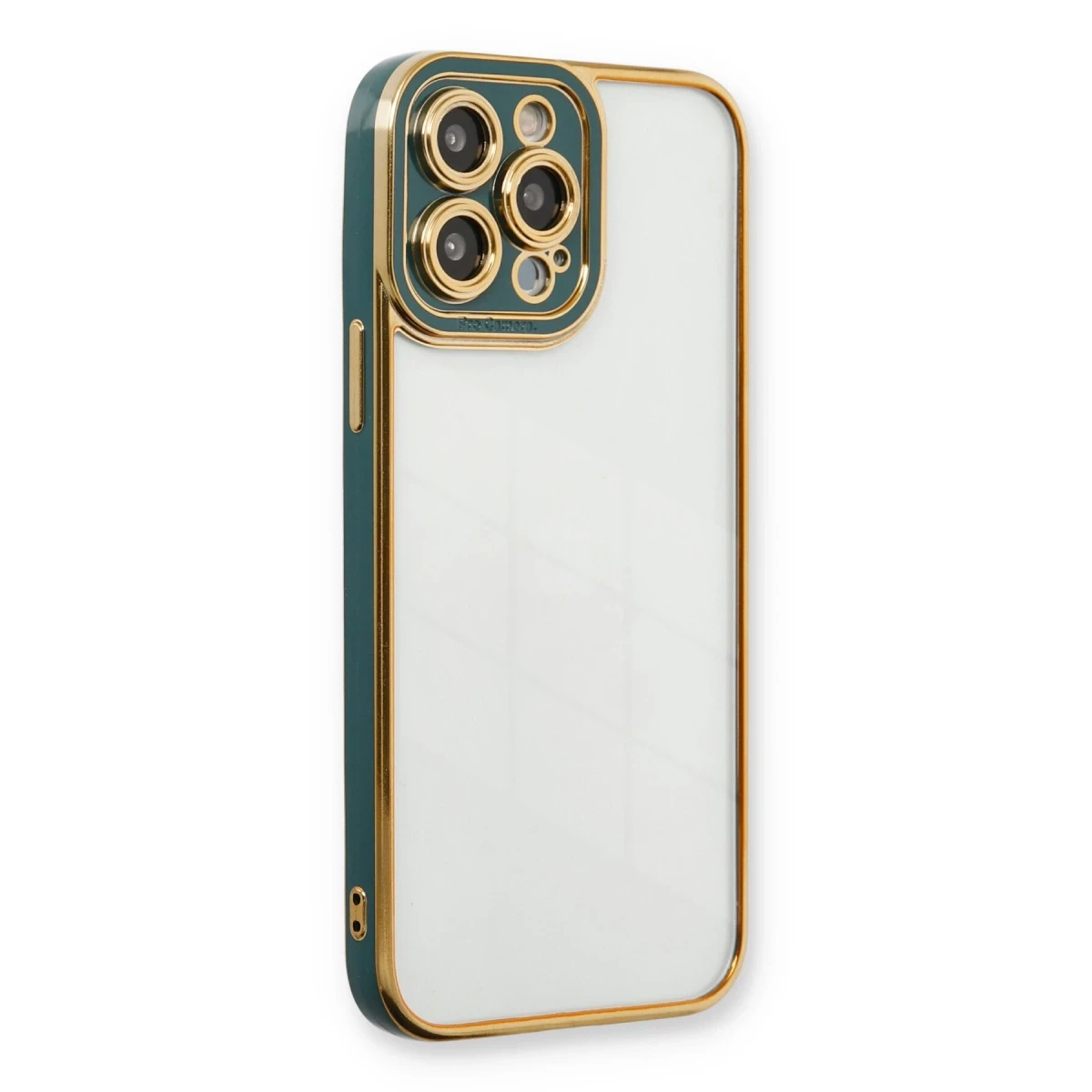 Apple iPhone 14 Pro Kılıf Liva Lens Silikon - Yeşil