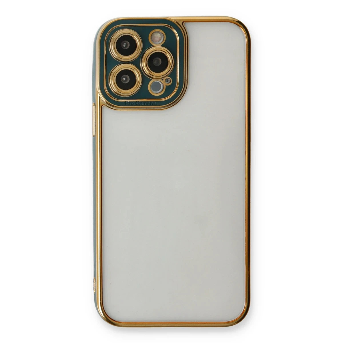 Apple iPhone 14 Pro Kılıf Liva Lens Silikon - Yeşil