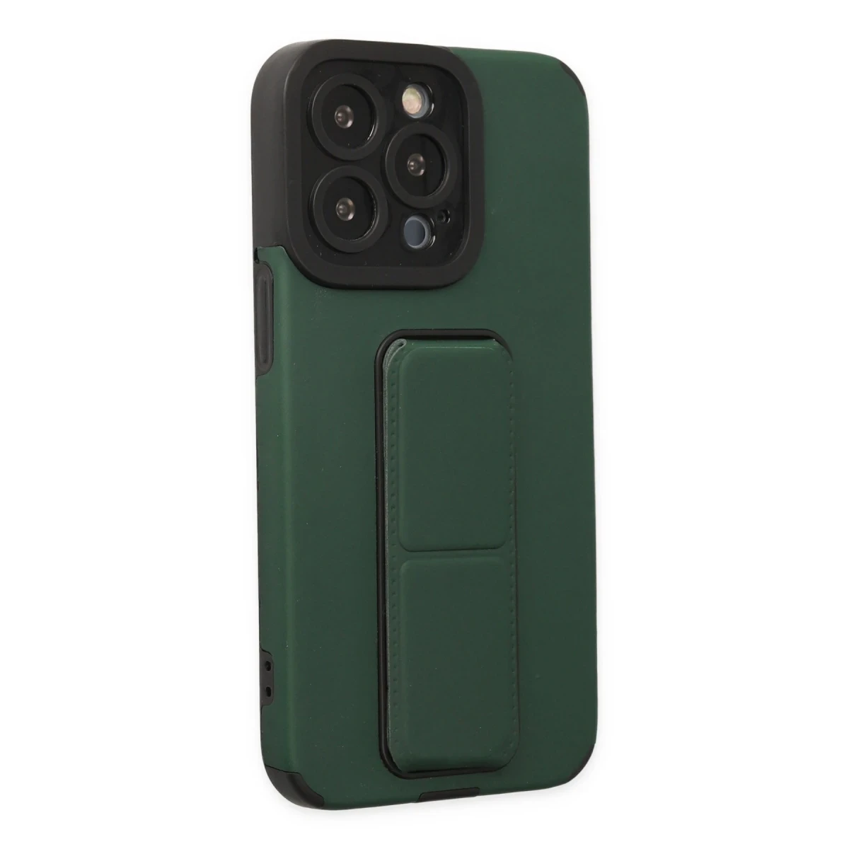 Apple iPhone 14 Pro Kılıf Mega Standlı Silikon - Yeşil