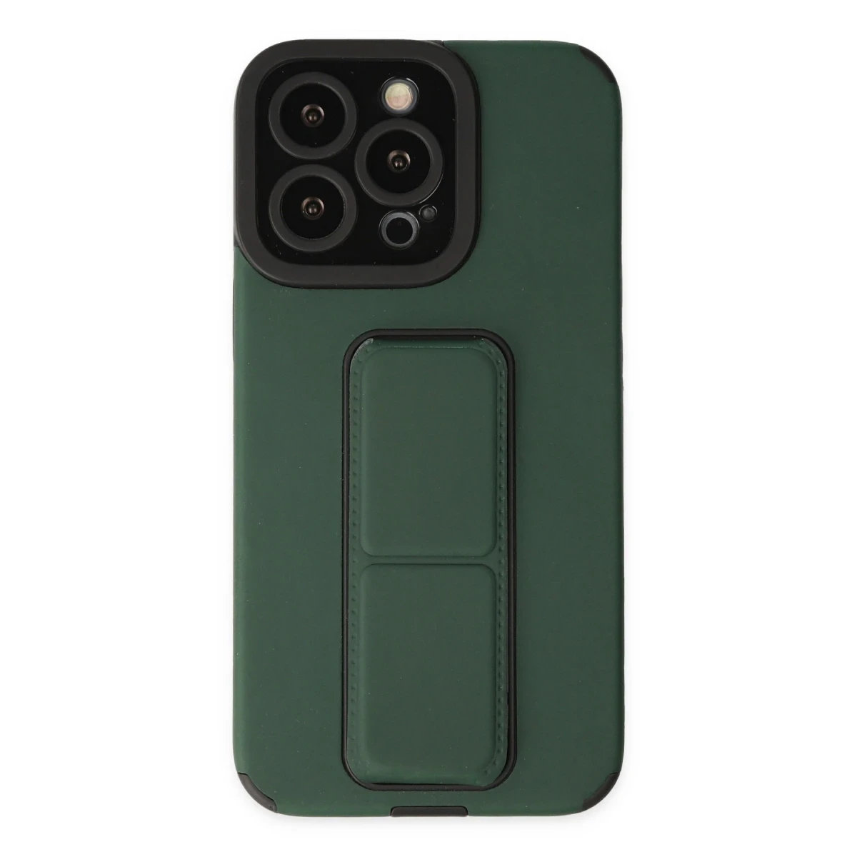 Apple iPhone 14 Pro Kılıf Mega Standlı Silikon - Yeşil