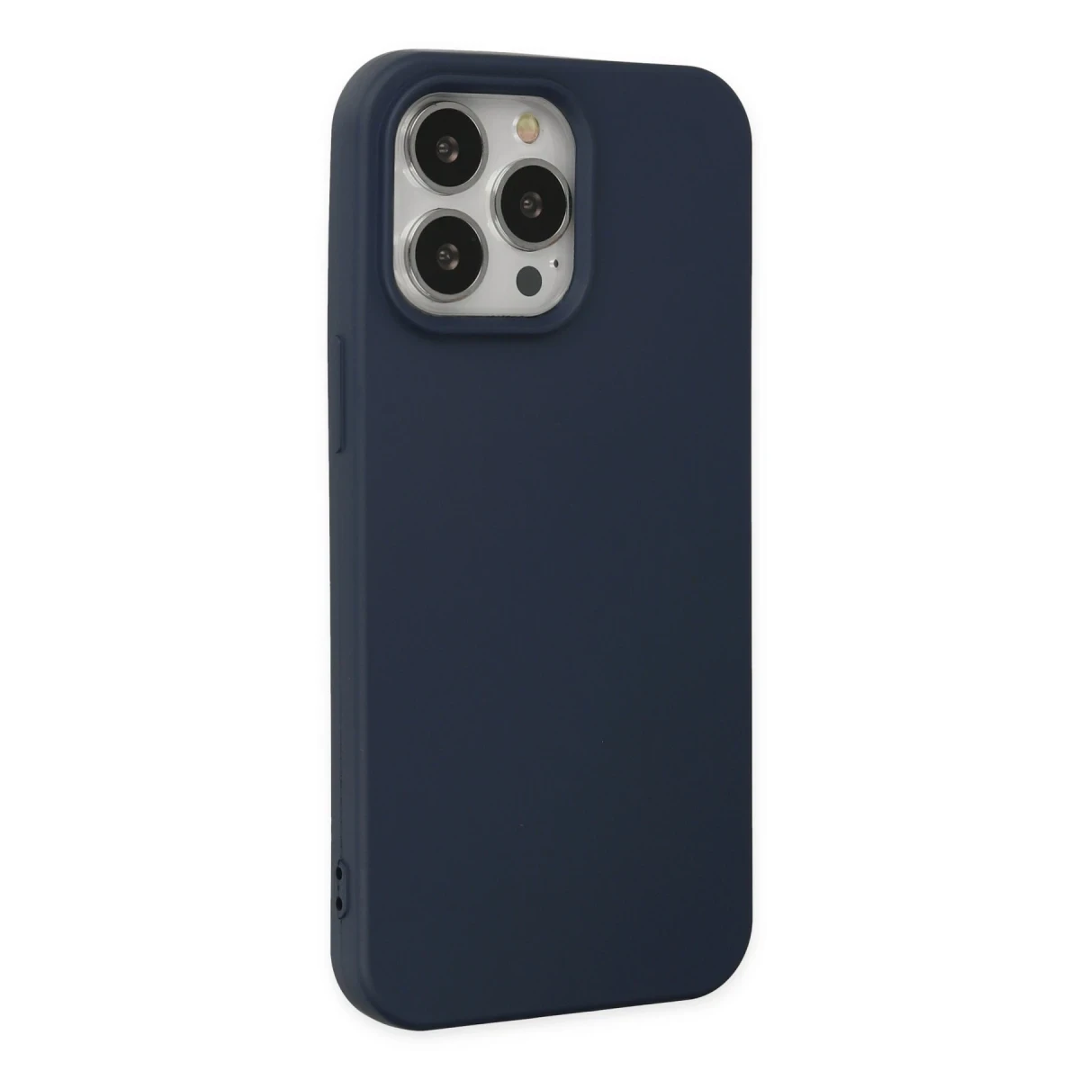 Apple iPhone 14 Pro Kılıf Nano içi Kadife Silikon - Lacivert