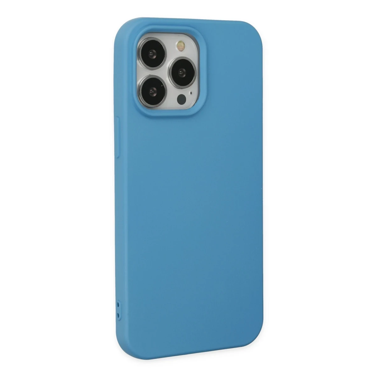 Apple iPhone 14 Pro Kılıf Nano içi Kadife Silikon - Mavi