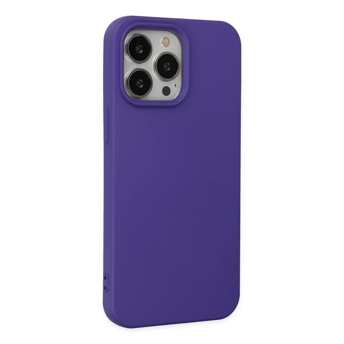 Apple iPhone 14 Pro Kılıf Nano içi Kadife Silikon - Mor