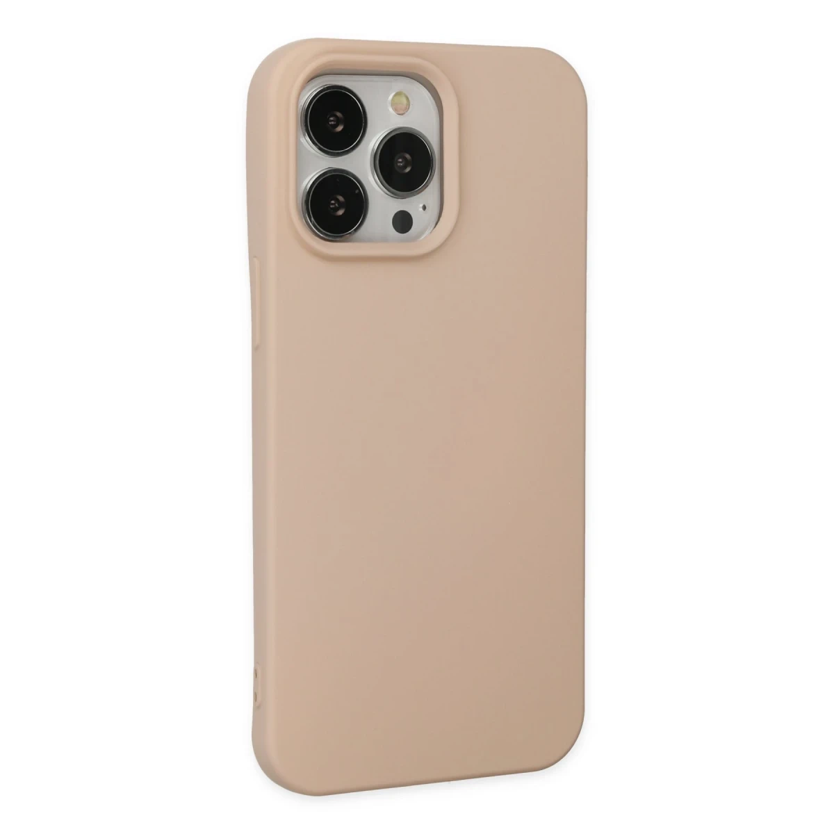 Apple iPhone 14 Pro Kılıf Nano içi Kadife Silikon - Pudra