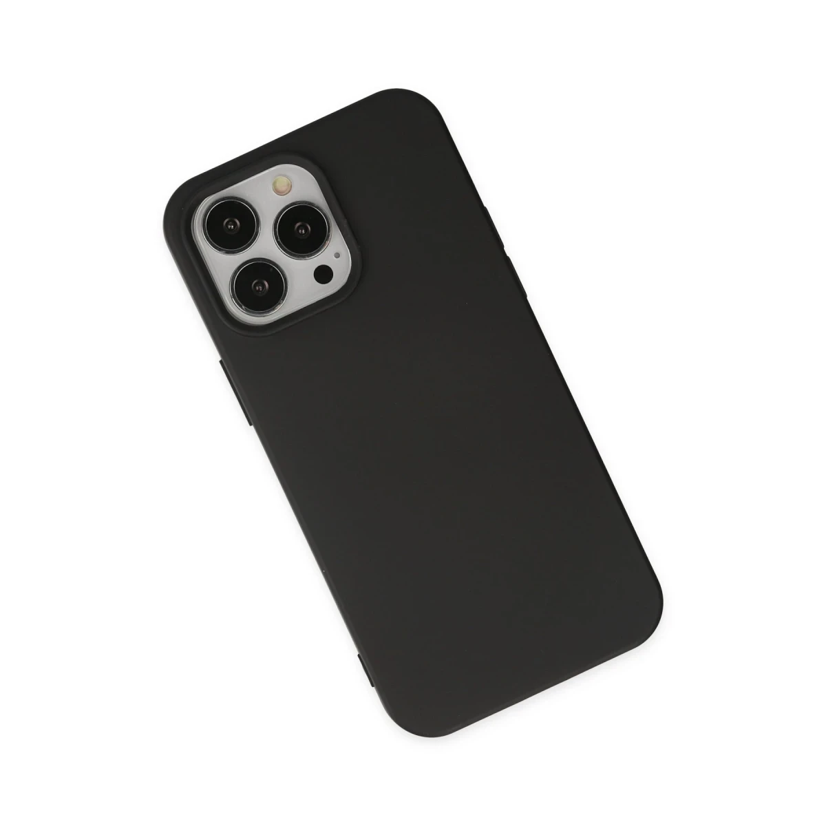 Apple iPhone 14 Pro Kılıf Nano içi Kadife Silikon - Siyah