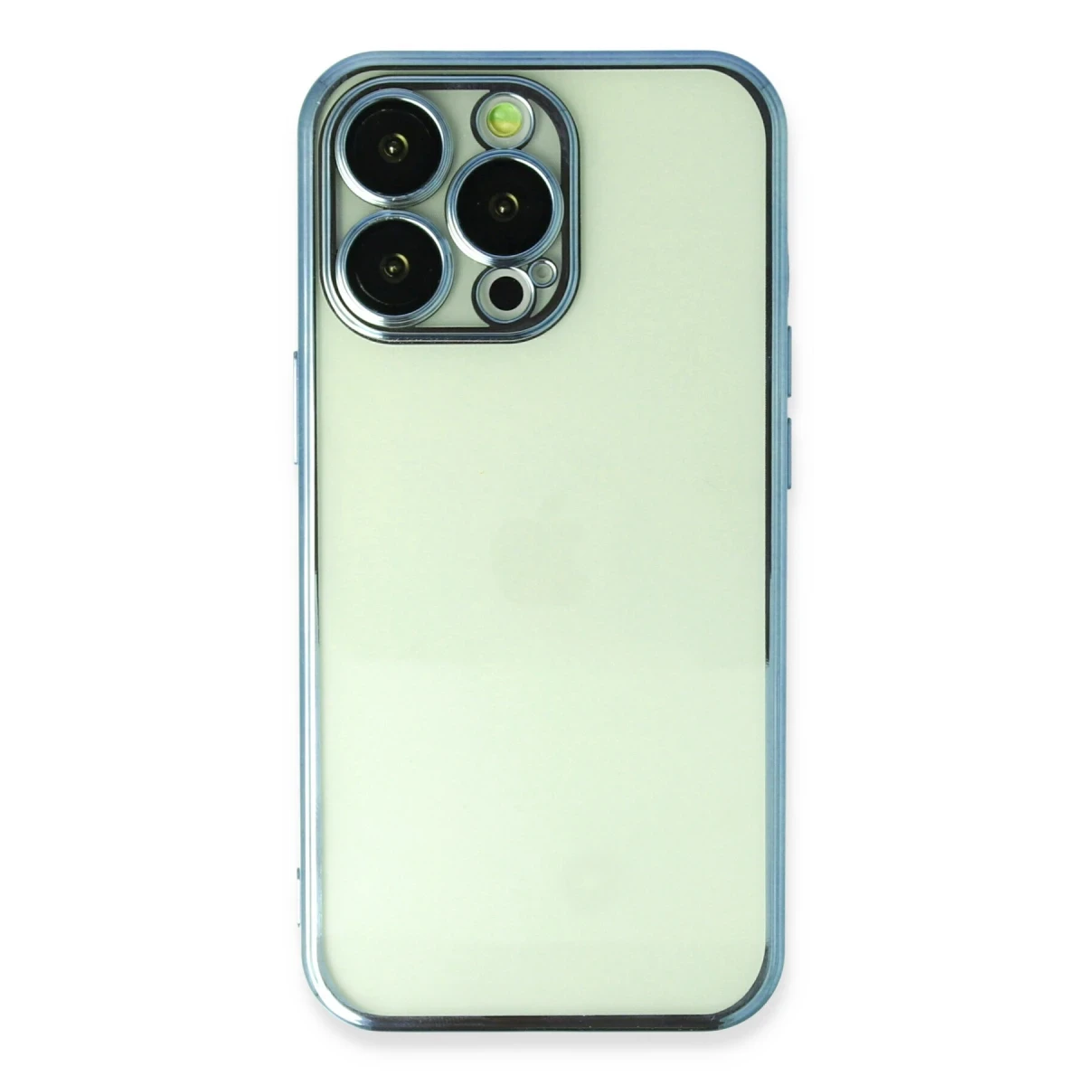 Apple iPhone 14 Pro Kılıf Razer Lensli Silikon - Açık Mavi