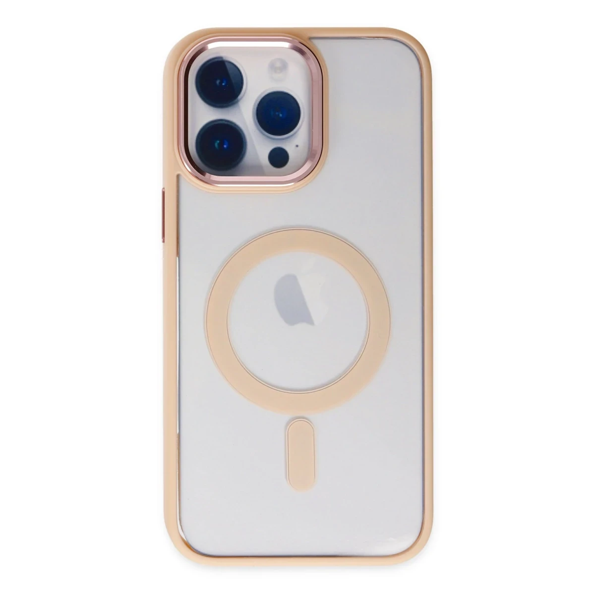 Apple iPhone 14 Pro Kılıf Room Magneticsafe Silikon - Pudra