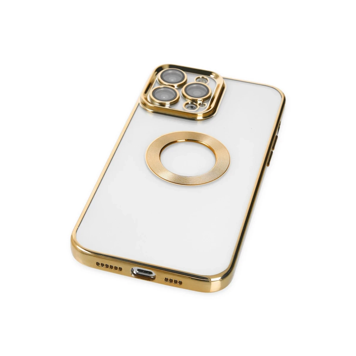 Apple iPhone 14 Pro Kılıf Slot Silikon - Gold